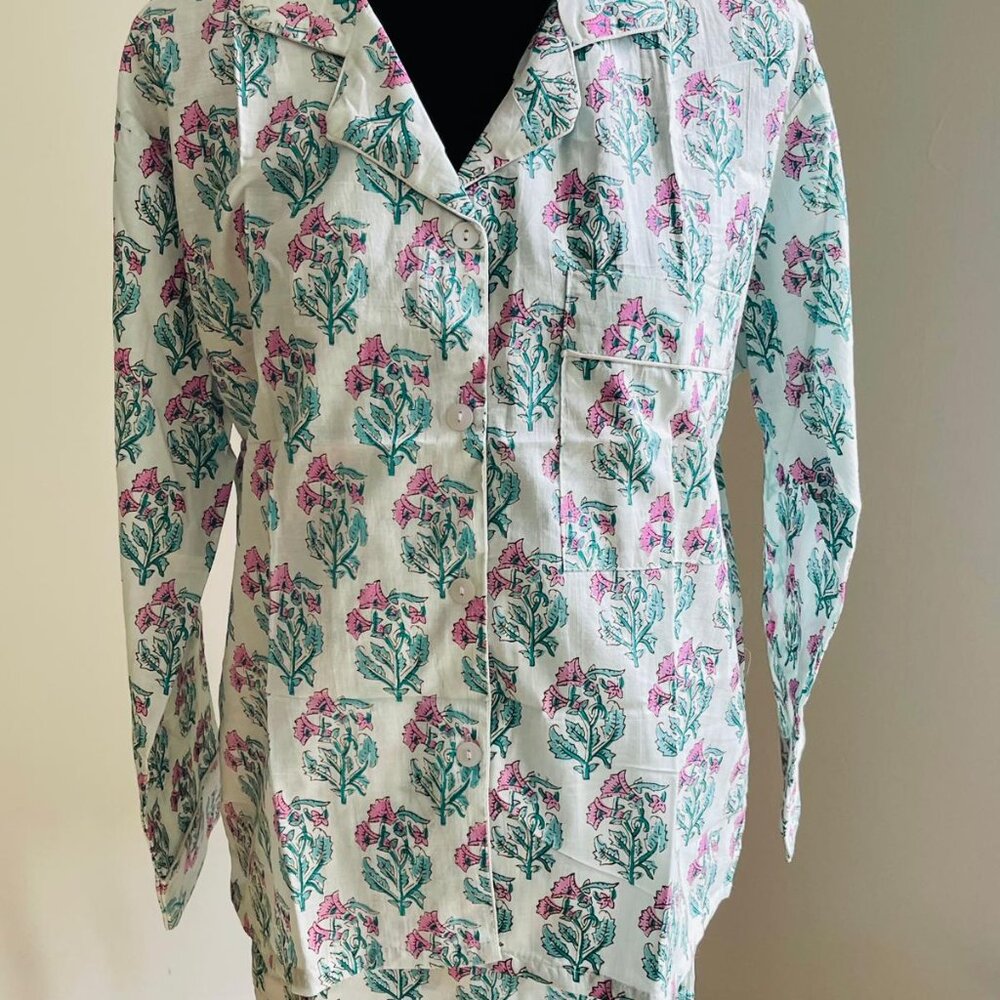 BRAND NEW Cotton PJ sets Cotton Long sleepwear Lightweight cotton pajama Set - Picture 4 of 5